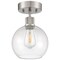 Access Lighting Port Nine Burgundy, Burgundy LED SemiFlush, Brushed Steel Finish, Clear Glass 63148LEDDLP-BS/CLR - alternate 4